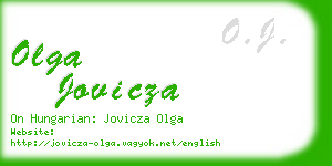 olga jovicza business card